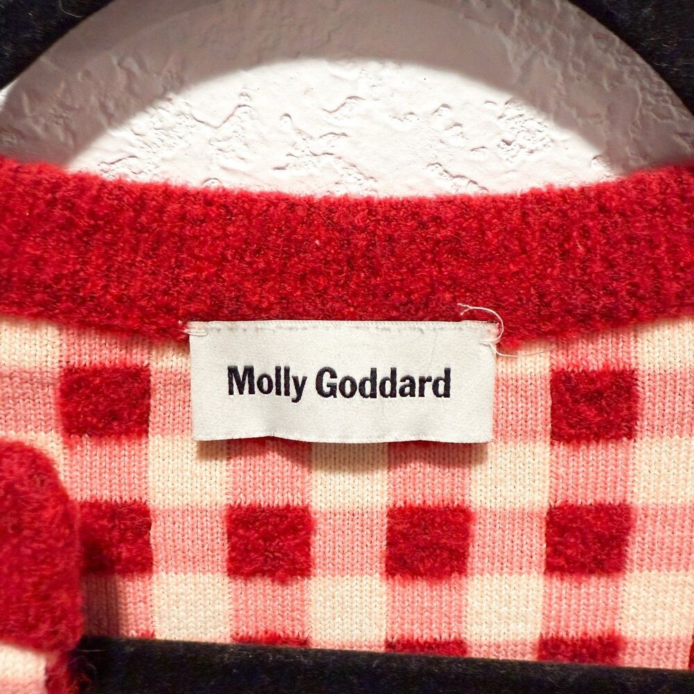 Molly Goddard Red And White Checkered Cardigan - image 4